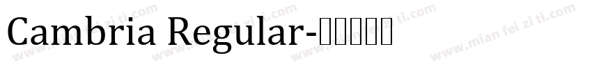 Cambria Regular字体转换